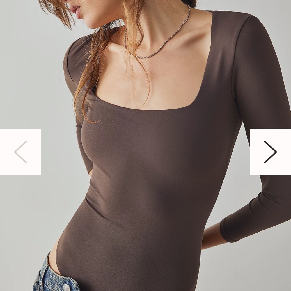 Brown Free People Bodysuit